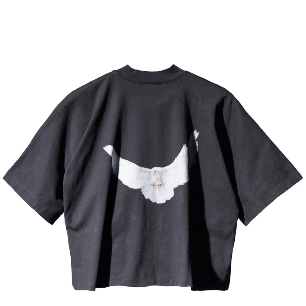 Yeezy Gap Dove Tee Black Size XXL - No Seam Crop Tee